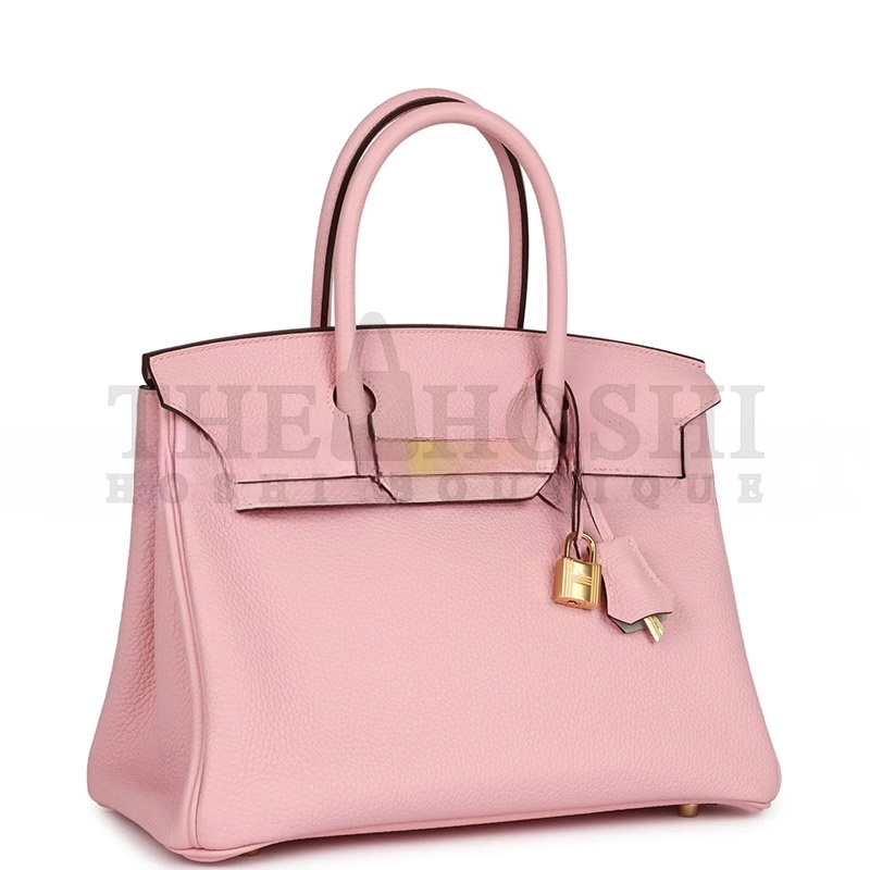 H**me5 BIRKIN 30 ROSE SAKURA VERSO CLEMENCE GOLD HARDWARE (30*22*16cm) Master Quality